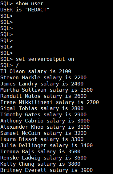 employee salary bypassing redaction
